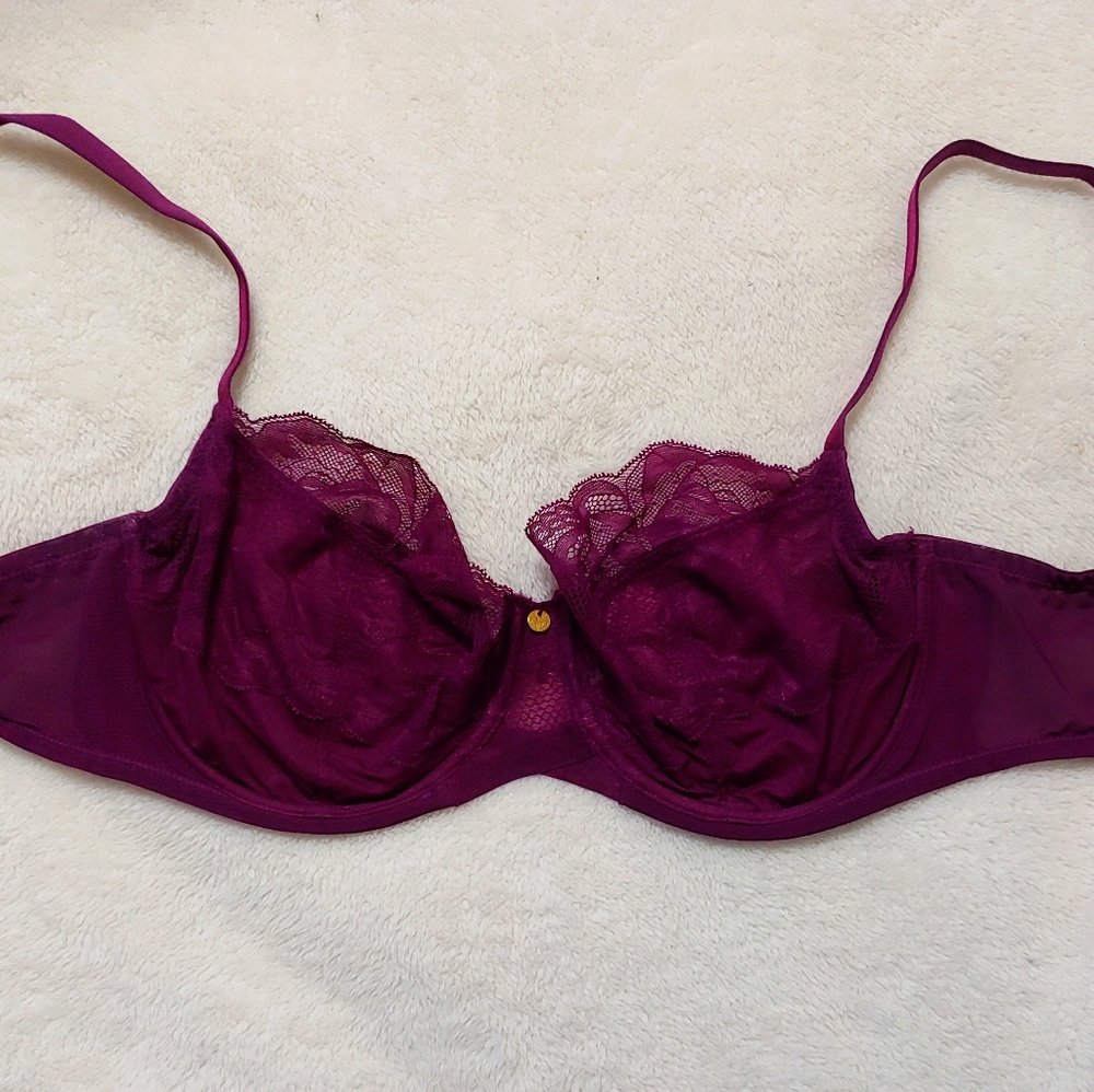 34DDD Natori Bouquet Underwire Bra in plum